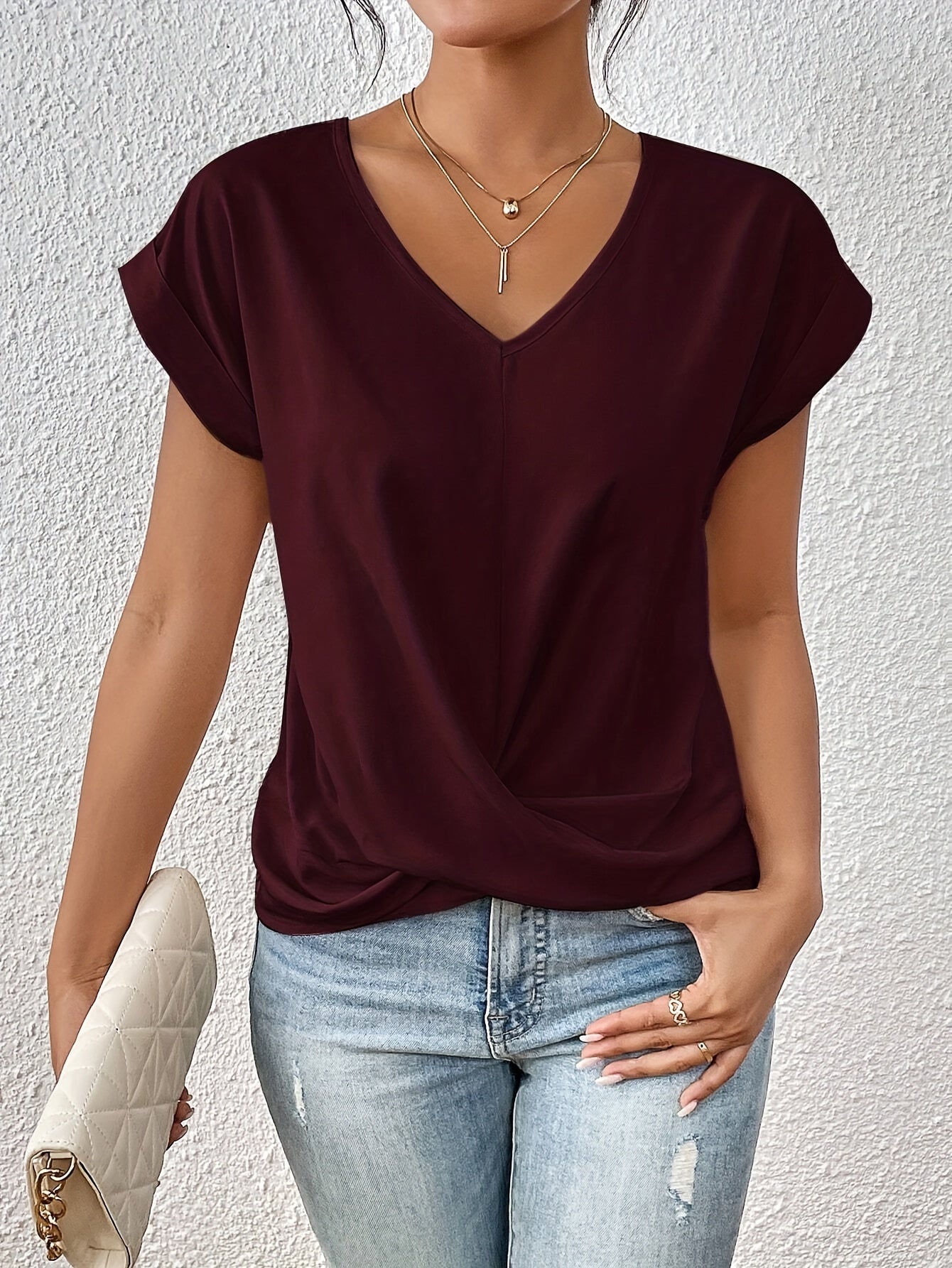 Damen Shirt mit Herz-Ausschnitt - leicht, weich und schmeichelnd