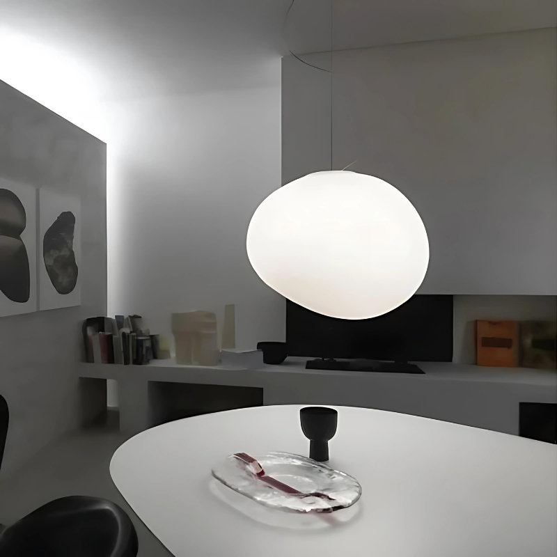 Auralyne - Elegante Acryl-Kieselstein-Design Hängeleuchte für stilvolles Raumambiente