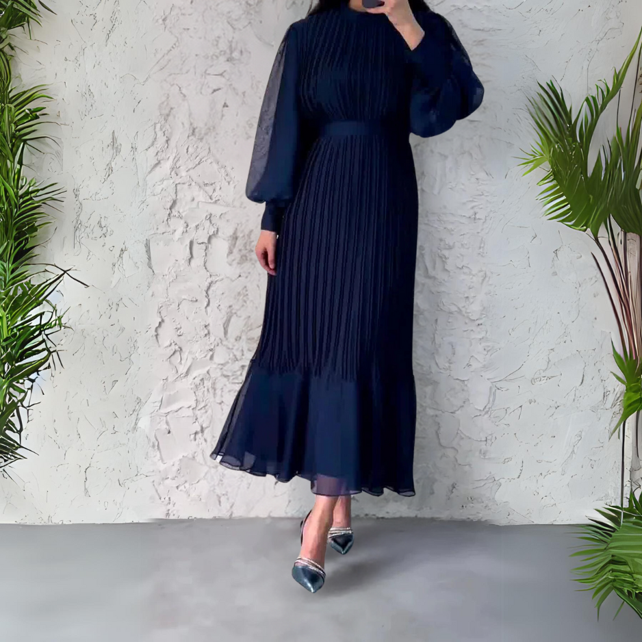 Hazel plissiertes elegantes Kleid – Mühelose Raffinesse in jeder Falte