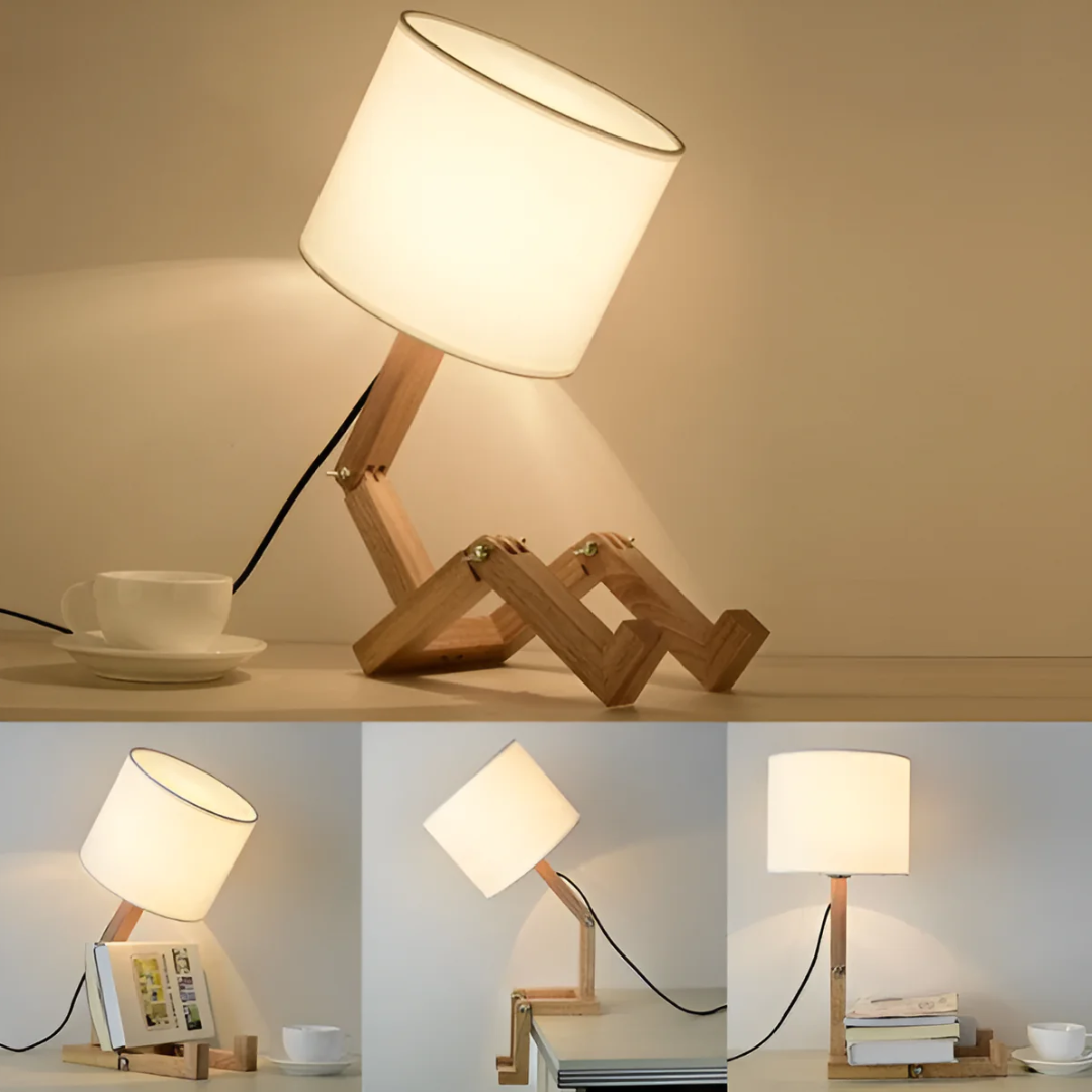 Rilna - Moderne Flexibele Houten Tafellamp für Stilvolle Beleuchtung
