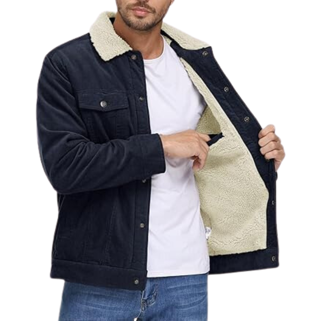 Borg - Herren gefütterte Winterjacke für warme und stilvolle Wintertage