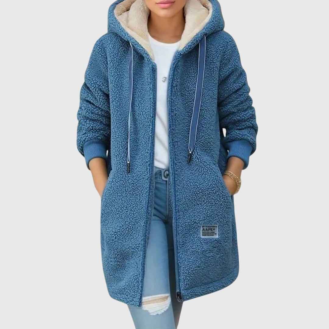 Vanie Kuschelige Kapuzenfleecejacke – Weiches, warmes Tragegefühl