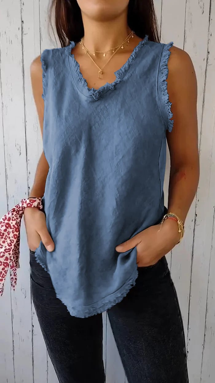 Aeliana Elegante V-Ausschnitt Weste für einen stilvollen Look