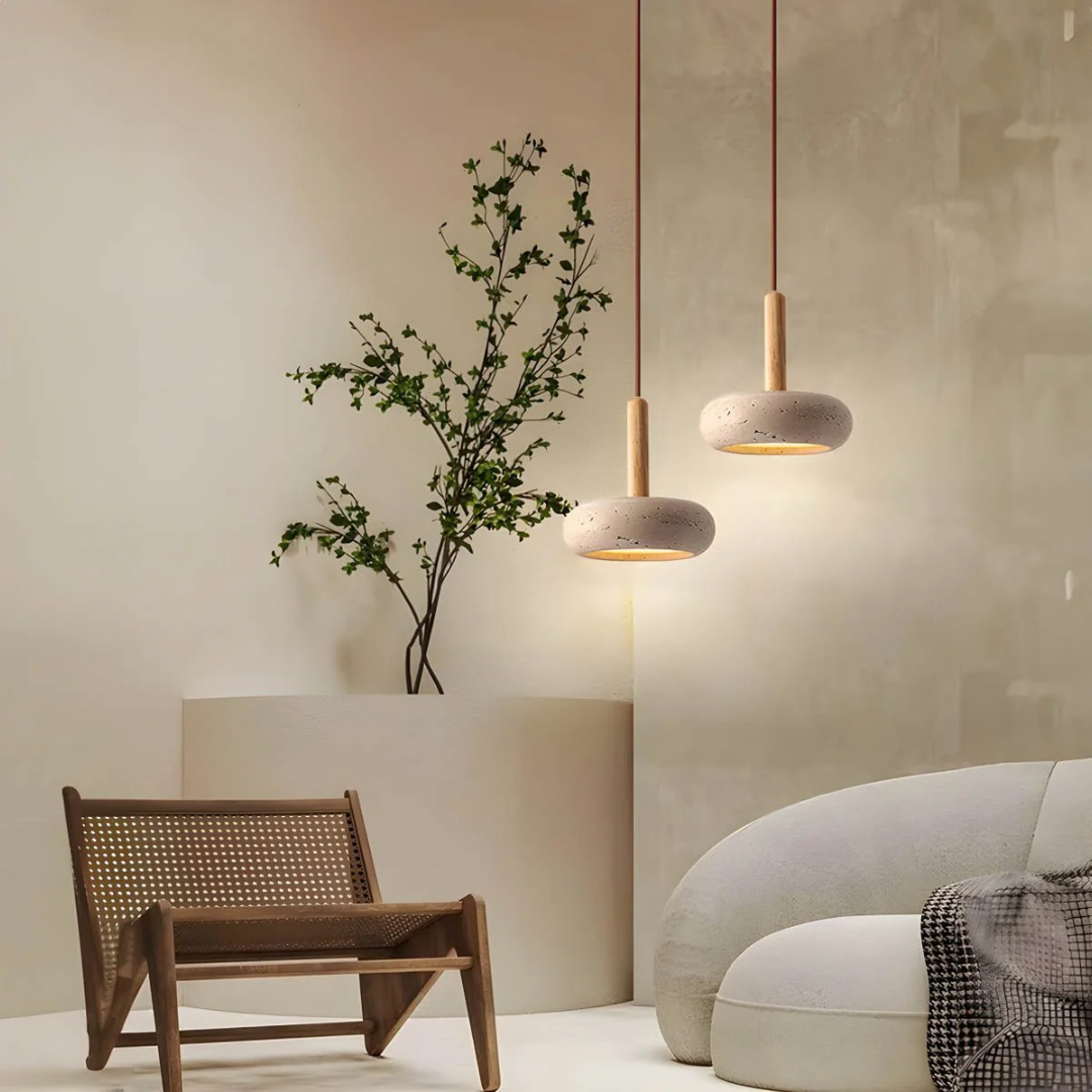 Faustina - Elegant Hängelampe im Luxus Travertin-Design