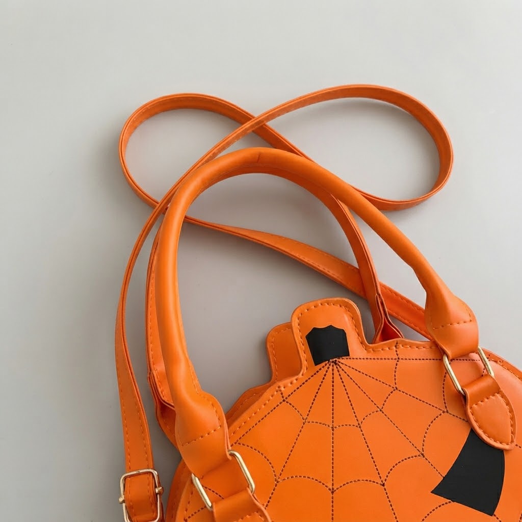 Kürbis-Handtasche aus Kunstleder - Halloween-Accessoire