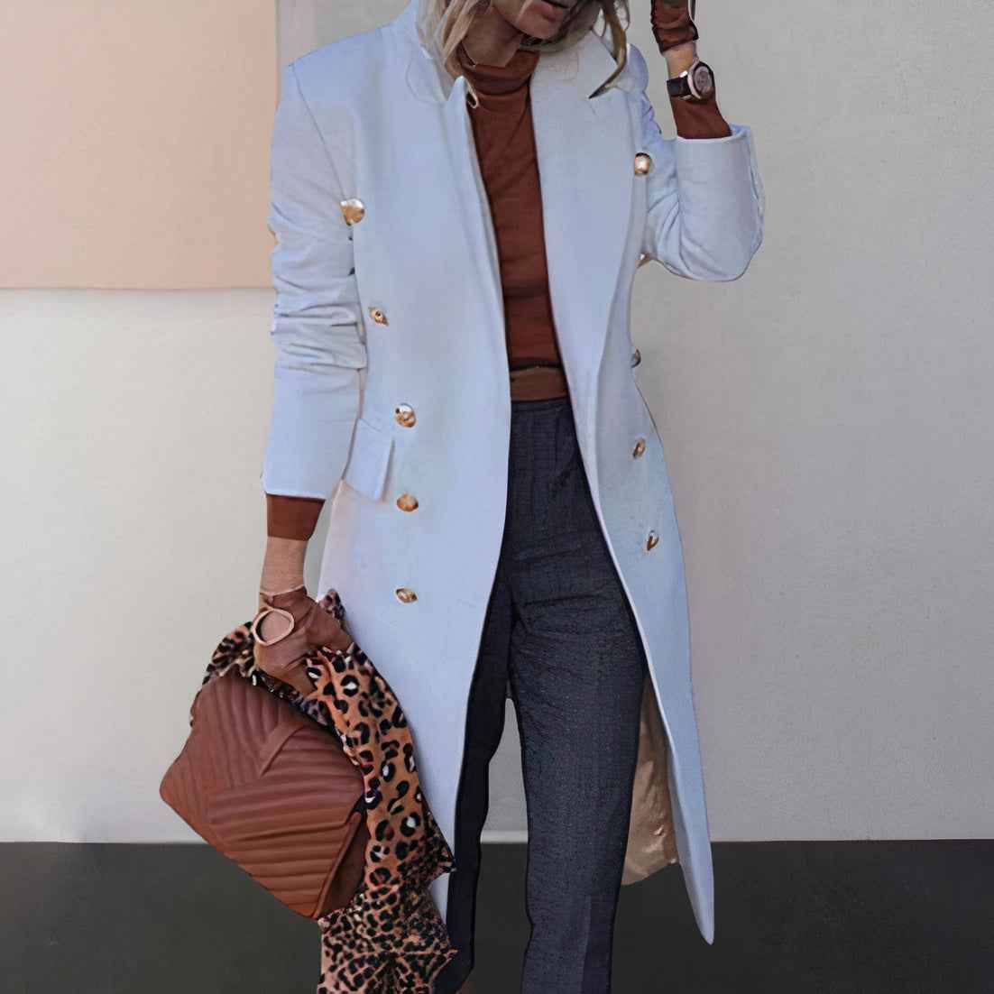 Raïssa | Eleganter langer Mantel für Damen für einen anspruchsvollen Look