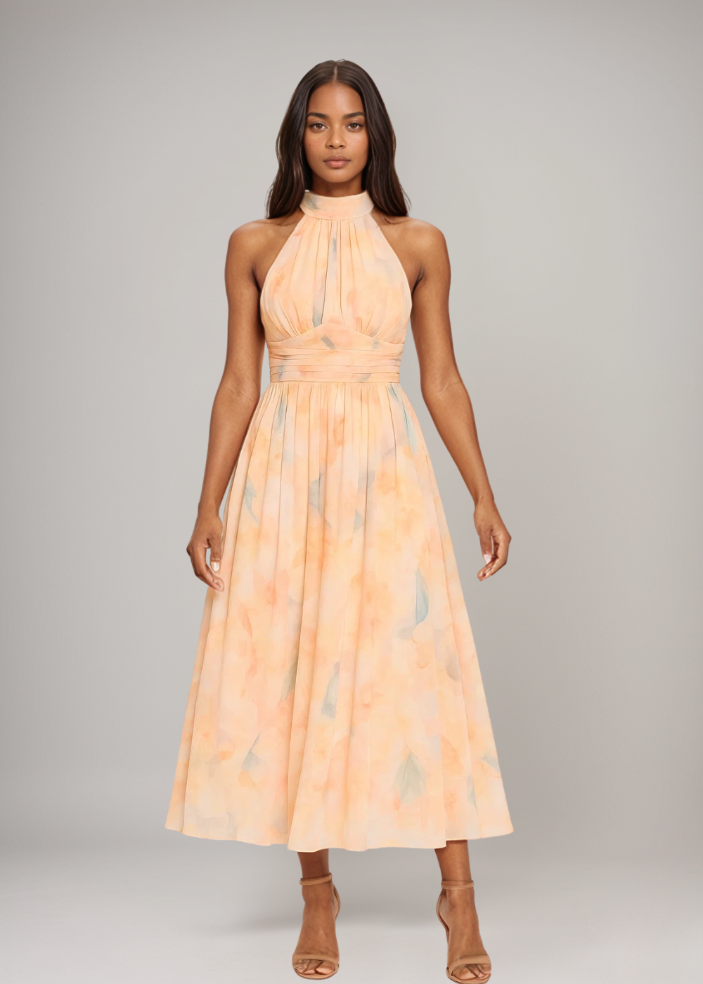 Antonella | Exquisites Halterneck-Maxikleid für zeitlose Abend-Eleganz