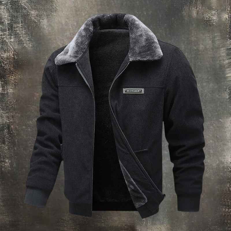 Kuschelige Thermo-Cordjacke — Warm bleiben, ultra-bequem und im Trend