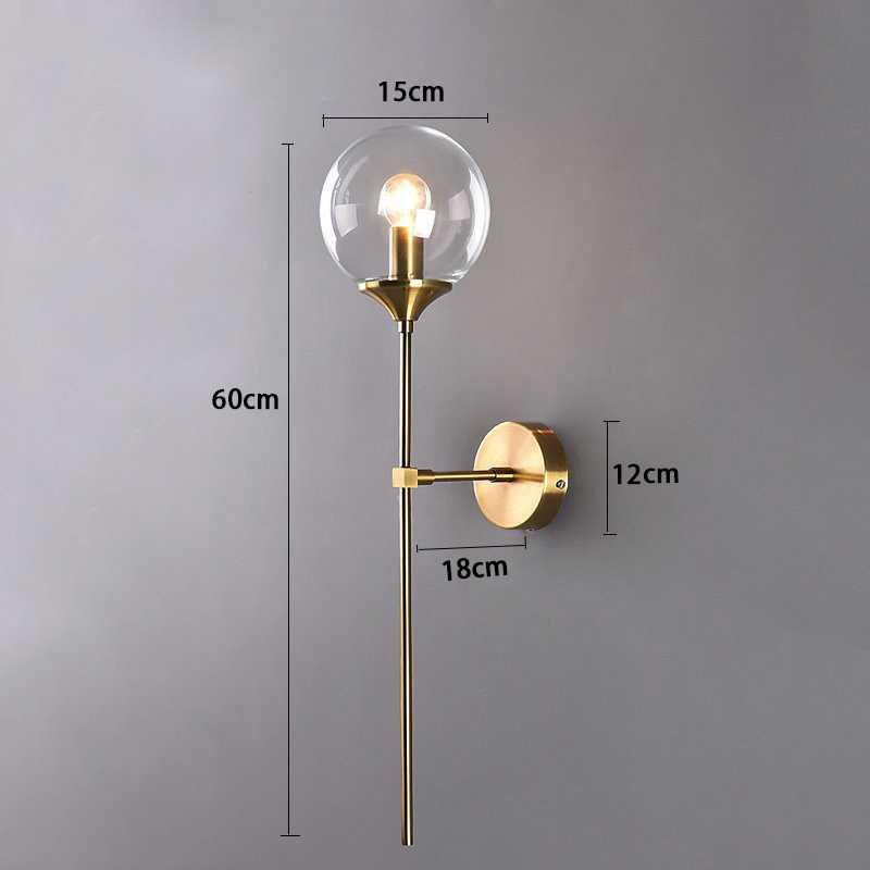 Mod moderne skandinavisch Wandlampe aus Glas – Zeitgenössischer minimalistischer und eleganter Stil
