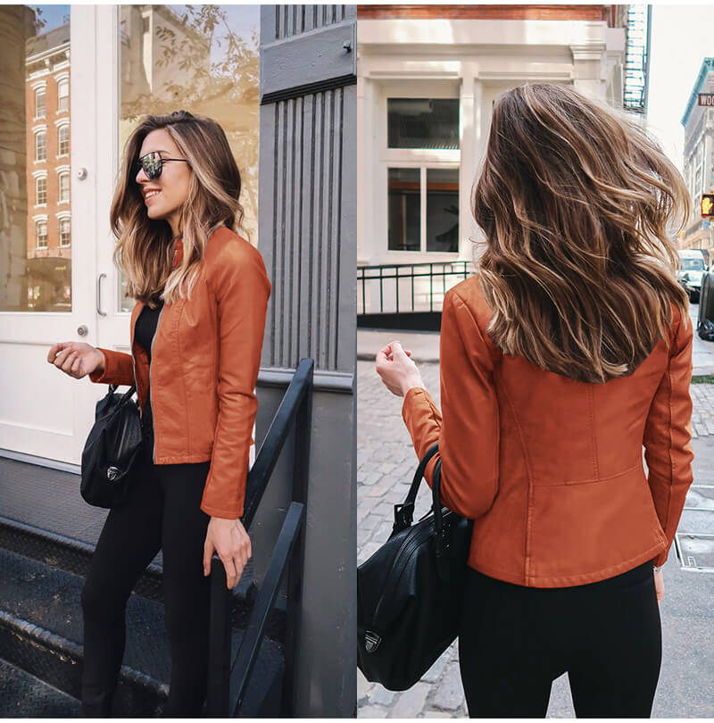 Elegante italienische Lederjacke von hoher Qualität