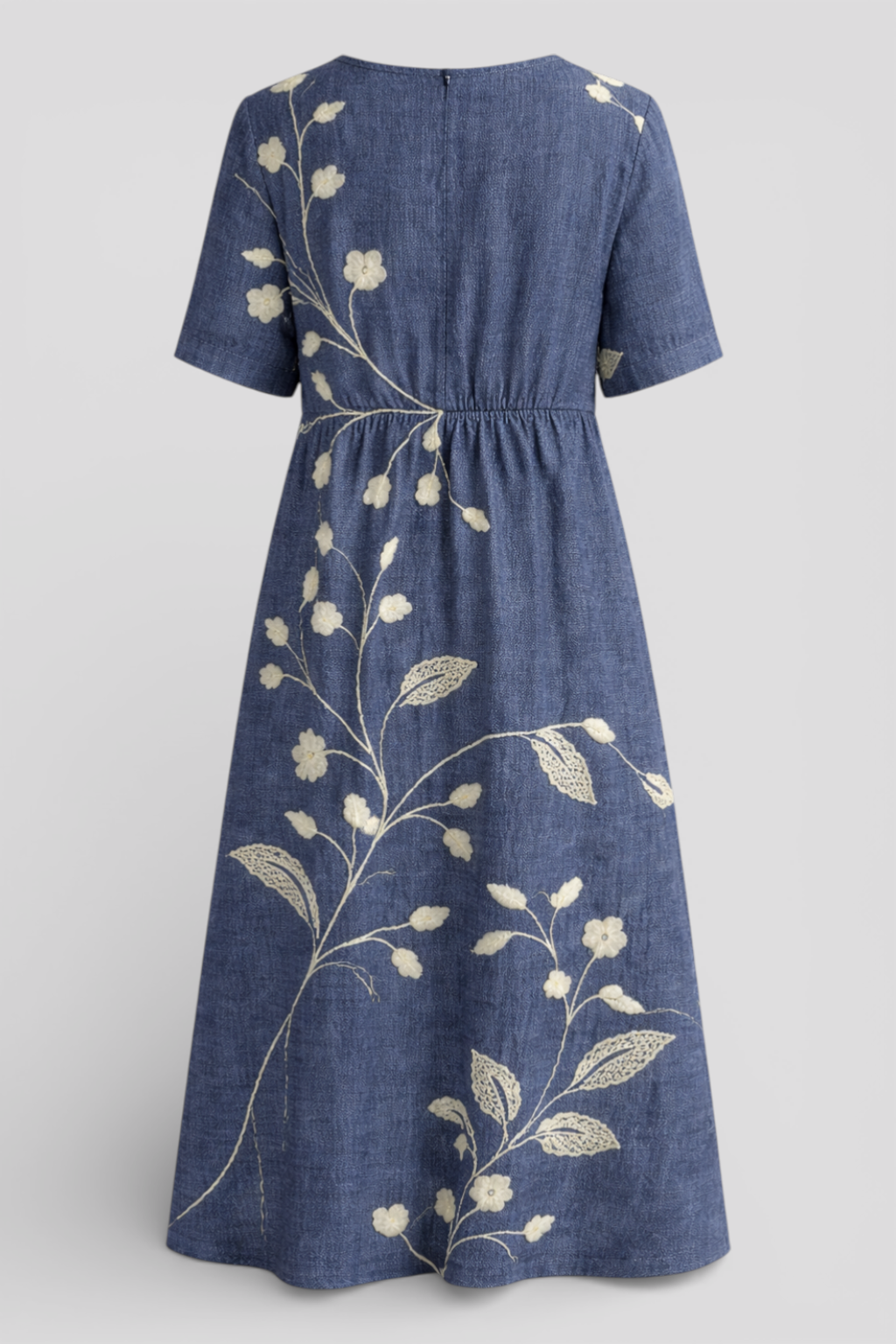 Elegantes besticktes blumiges Kleid für alle Anlässe Damen