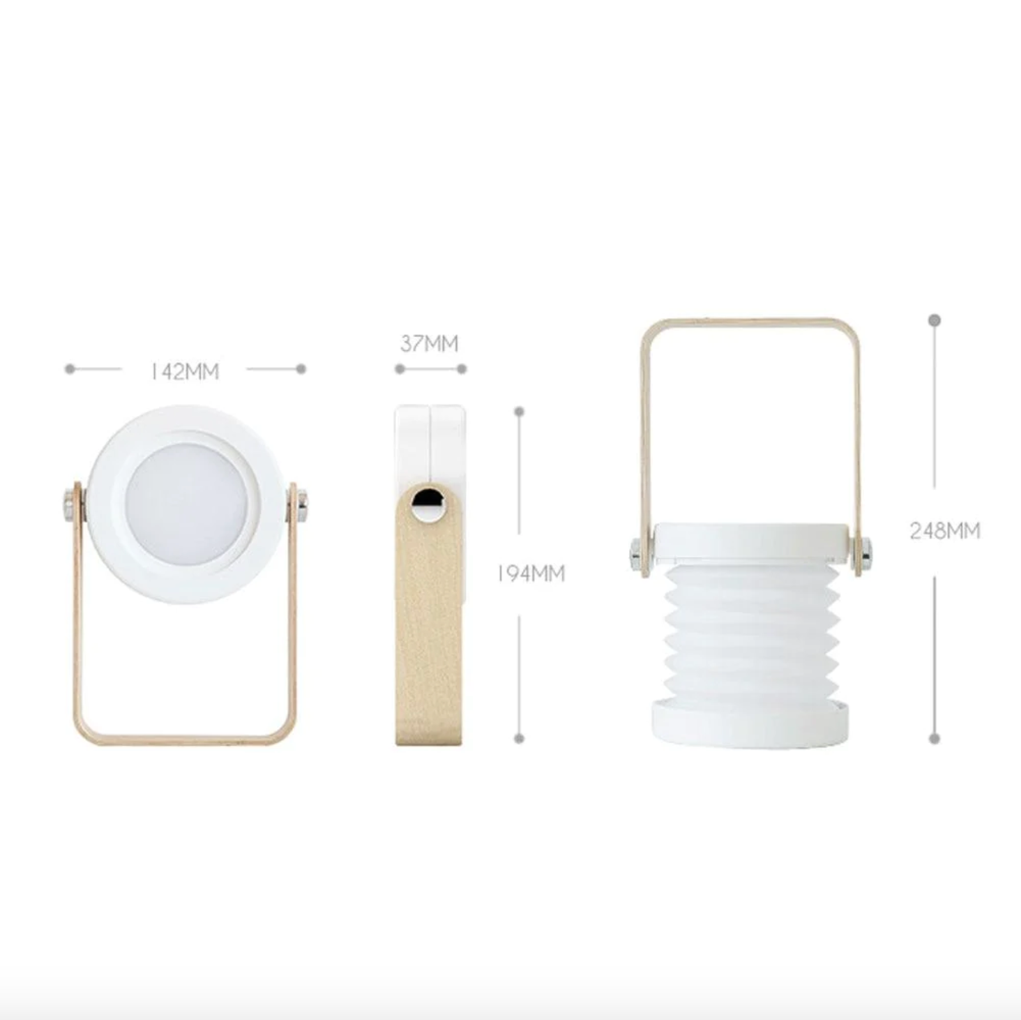 Taktile LED Nachtlampe mit Dimmer, tragbar und wiederaufladbar per USB