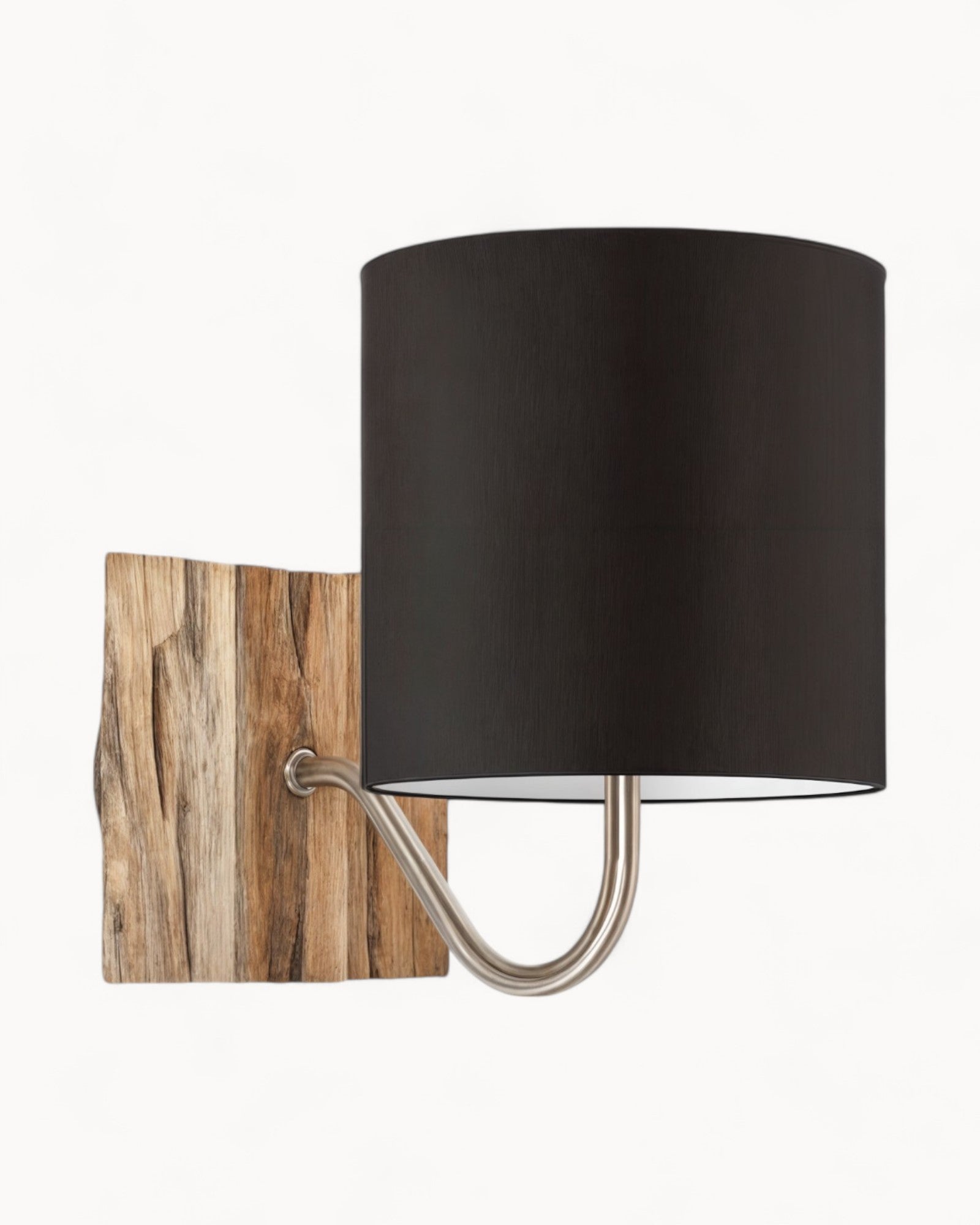 Drift Glow E27 Lampe mit Schokoladen-Schirm 16 cm – Warmer Holz-Effekt – LED-kompatibel – Perfekt für Wohnzimmer oder Schlafzimmer