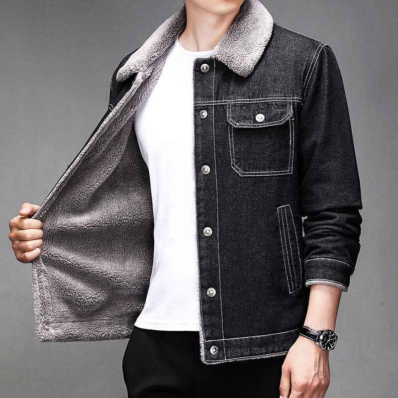 Calvin Denim Sherpa Jacke