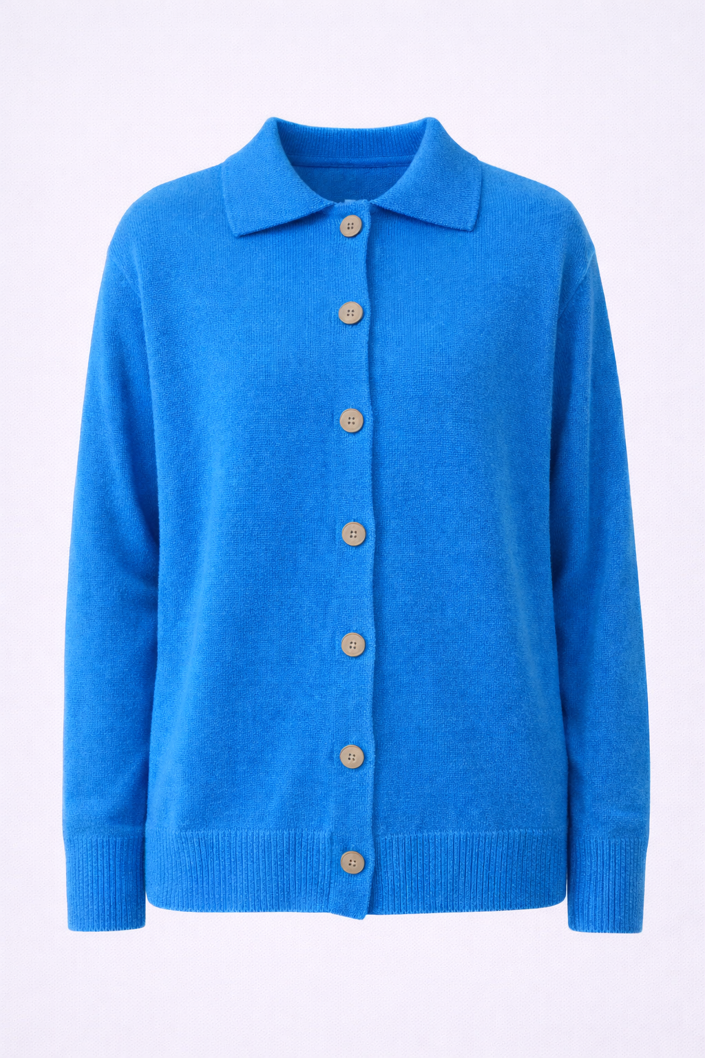 Schicker einfarbiger Cardigan mit Revers für mühelosen Alltagsstil