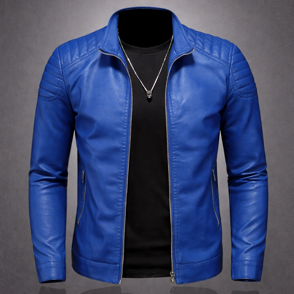 Stilvolle Glattlederjacke mit modernem Schnitt für den perfekten Look