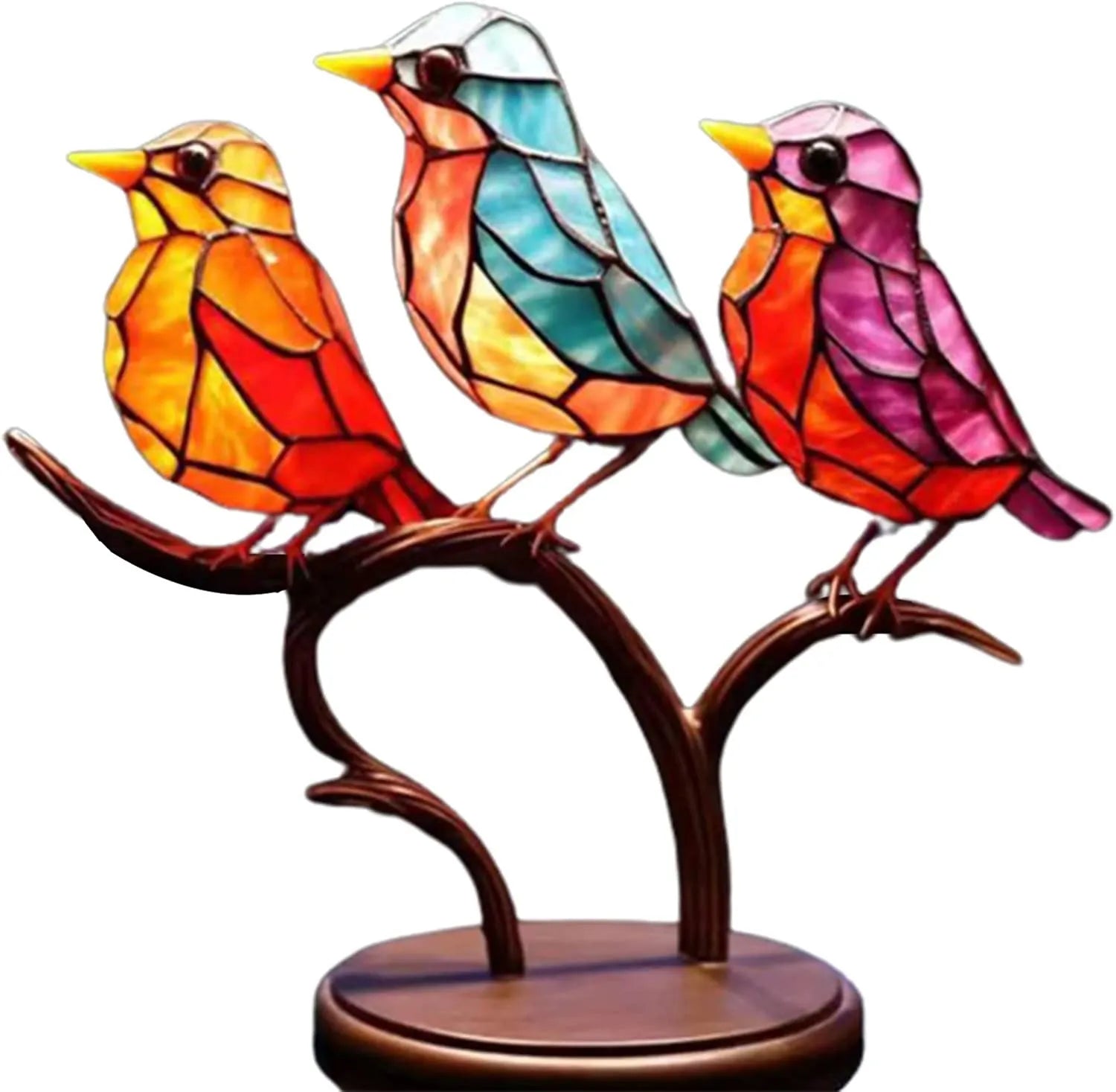 Bunte Handgefertigte Vogel Skulptur für Innenräume