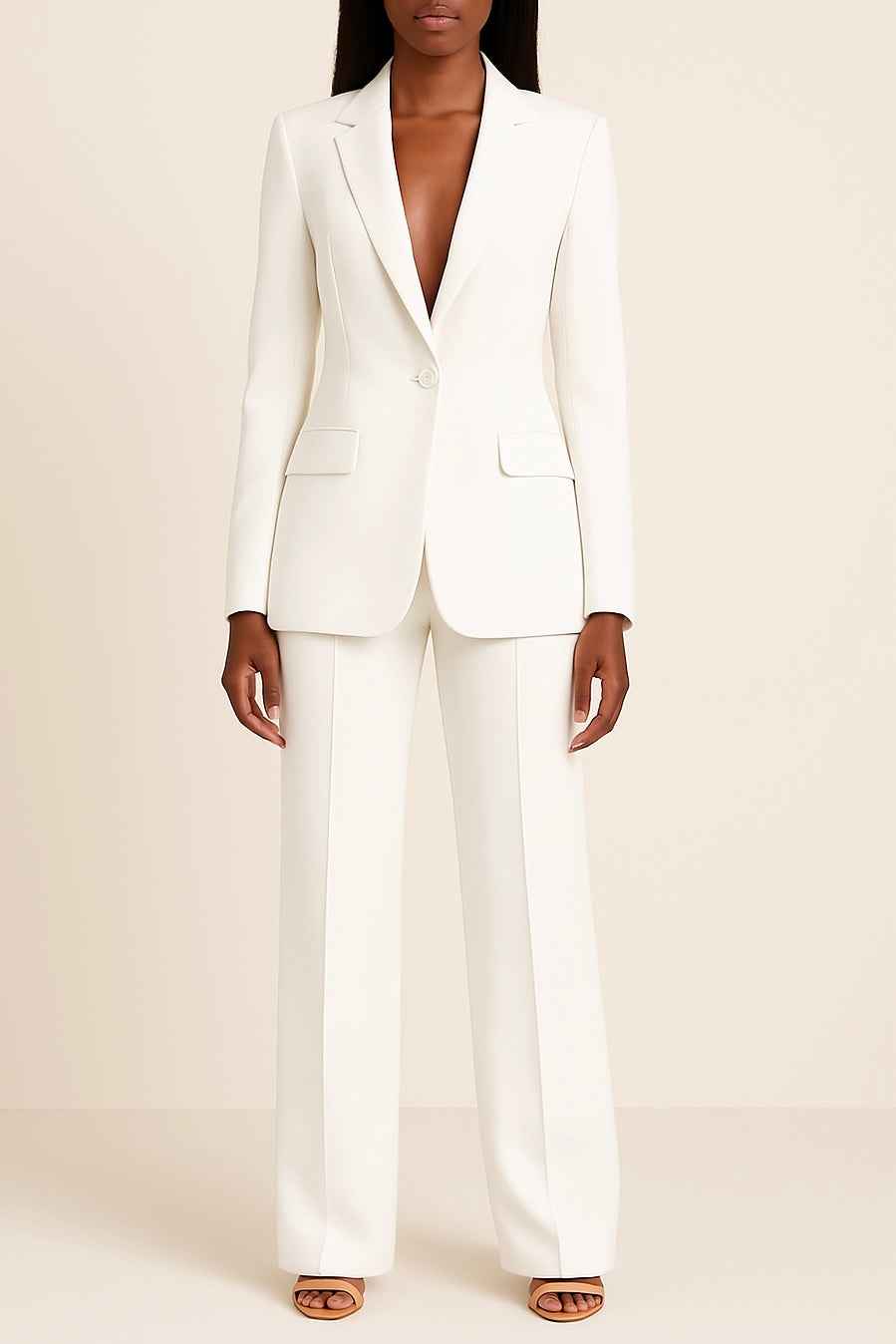 Ella | Elegantes formelles Anzug-Set mit langem maßgeschneidertem Blazer für Damen