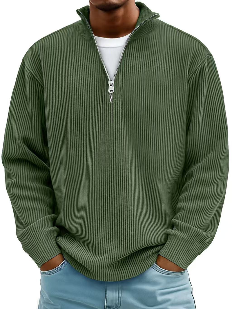 RANDAL - Rollkragenpullover mit halber Reißverschluss für eleganten und bequemen Stil