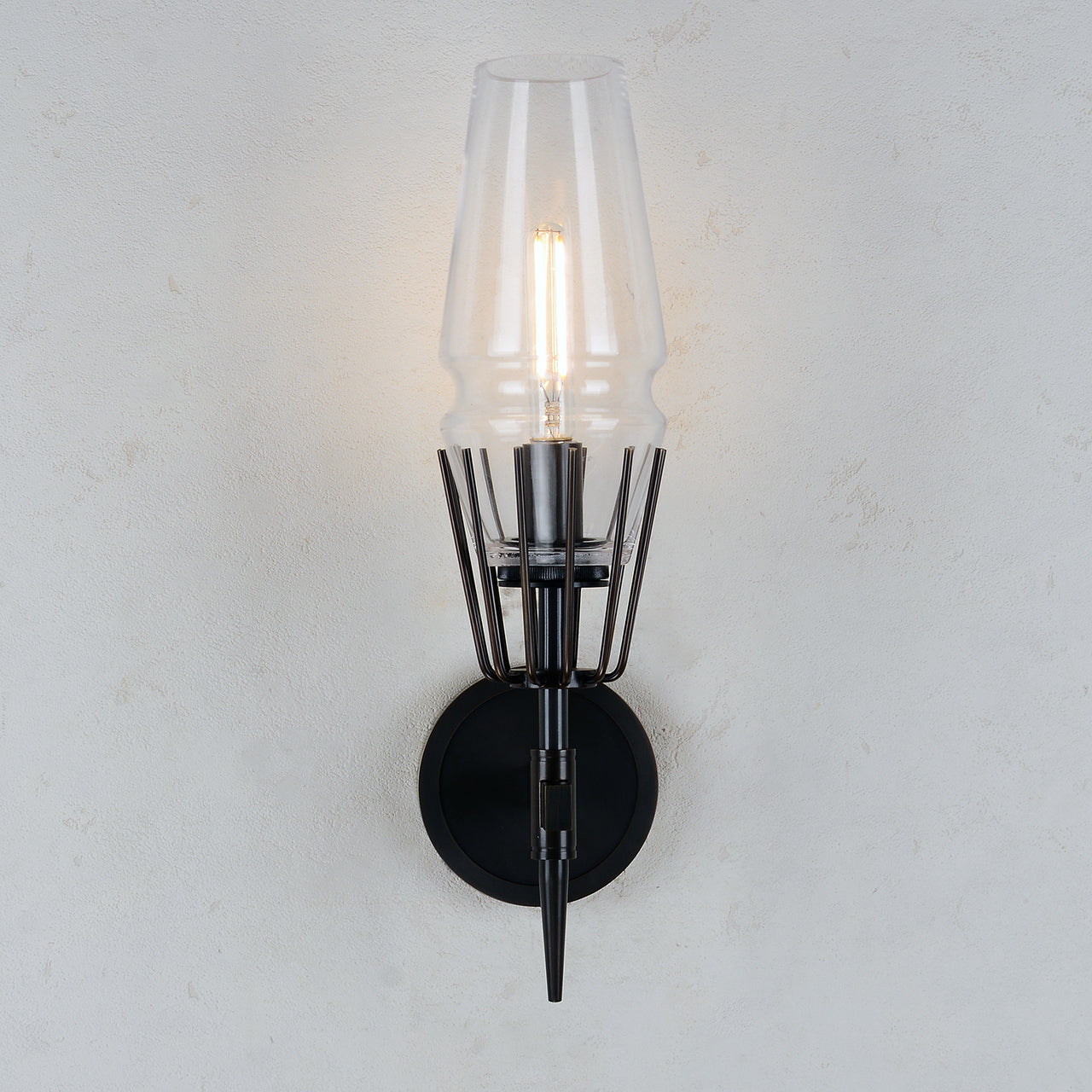 Orelia - Vintage Schlossstil LED-Wandlampe aus Kupfer und Glas für eine bezaubernde Atmosphäre