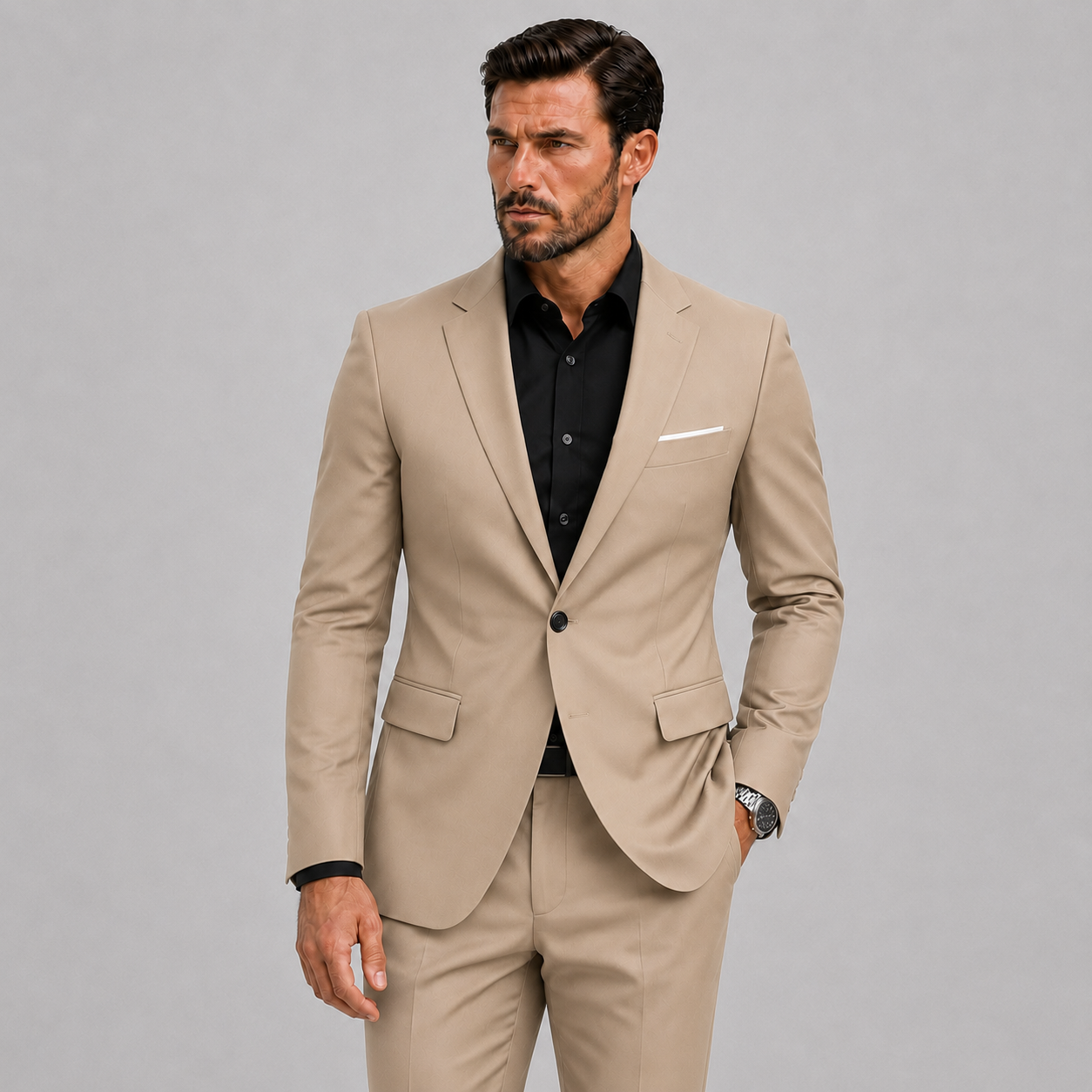Eleganter Herren Slim-Fit Anzug für Hochzeiten & Festliche Anlässe