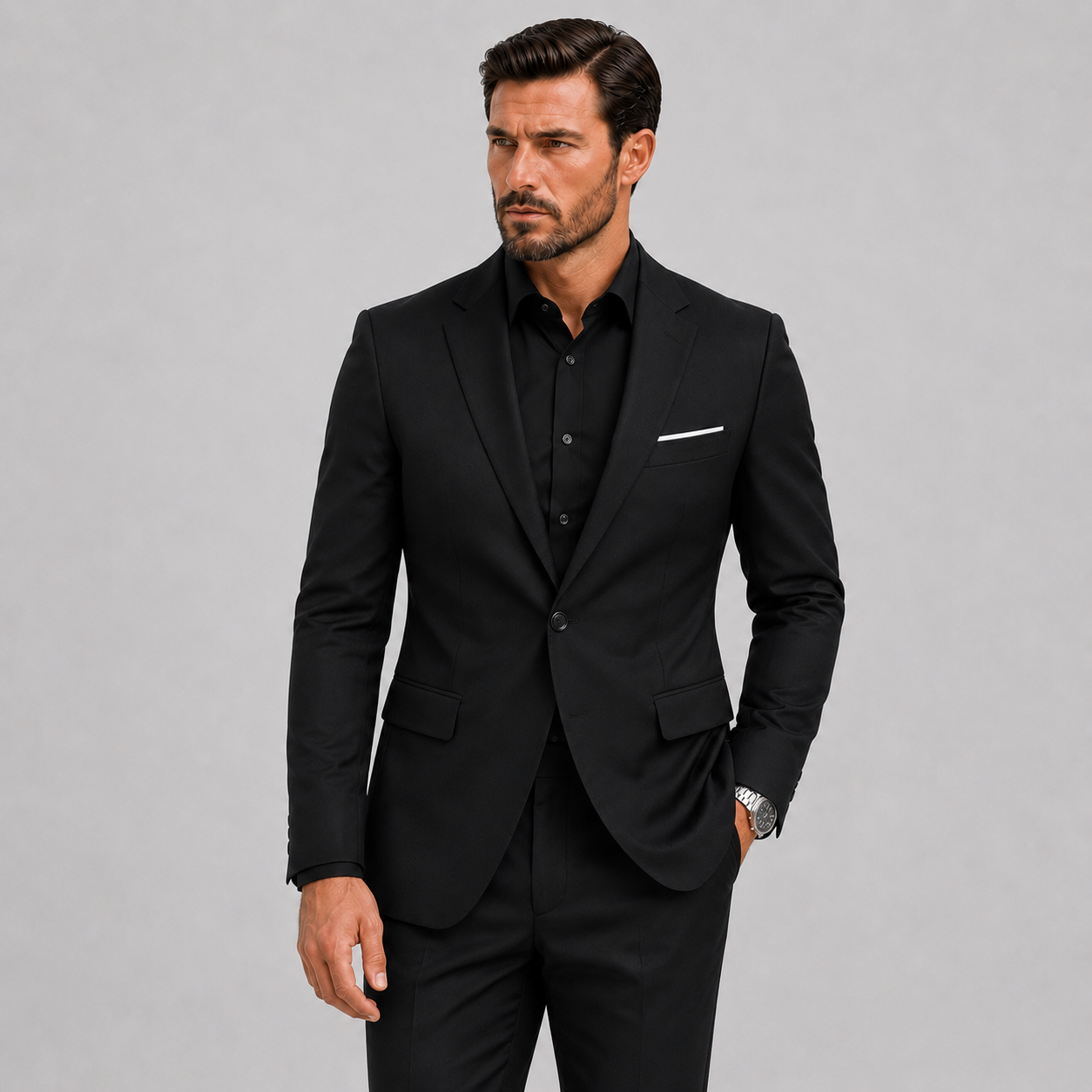 Eleganter Herren Slim-Fit Anzug für Hochzeiten & Festliche Anlässe