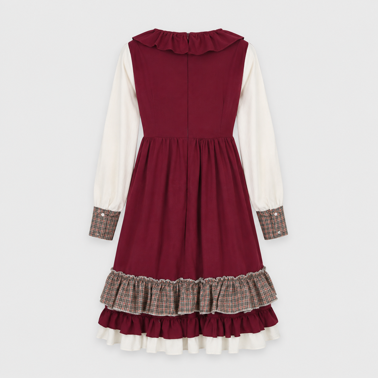 Gifts – Seasonal – Oktoberfest : Dames dirndl jurk - Rood geborduurd, klassieke A-lijn in