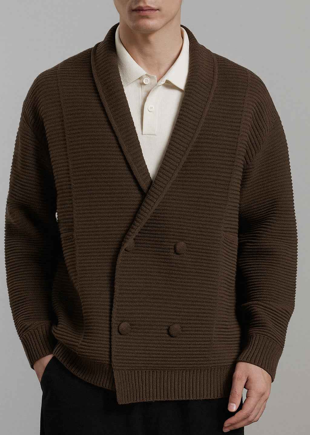 Cardigan mit Doppelknopfverschluss Rowan für einen eleganten und gemütlichen Look