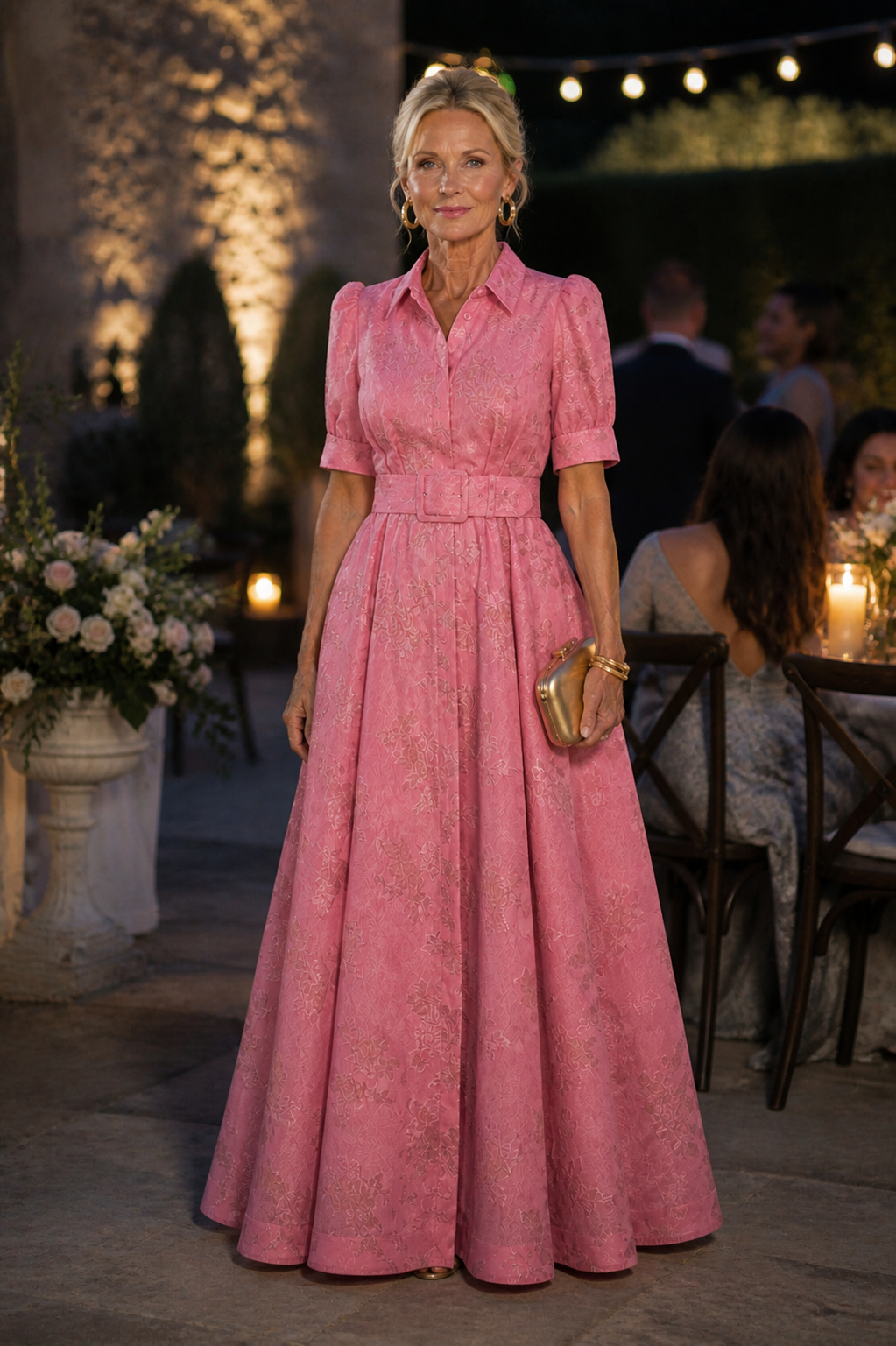 Lina & Emma™ | Geblümtes Maxikleid mit Gürtel