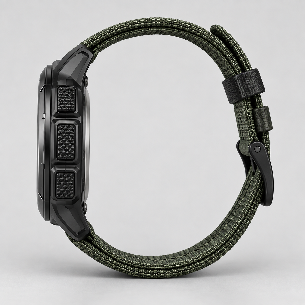 Digital Herrenuhr - Wasserdicht, Carbon-Look & Kompass