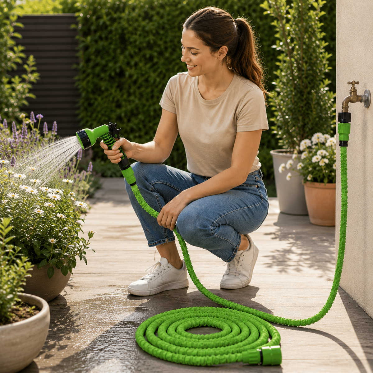 Expandable Garden Hose - Tangle-Free & Compact - Multiple Lengths