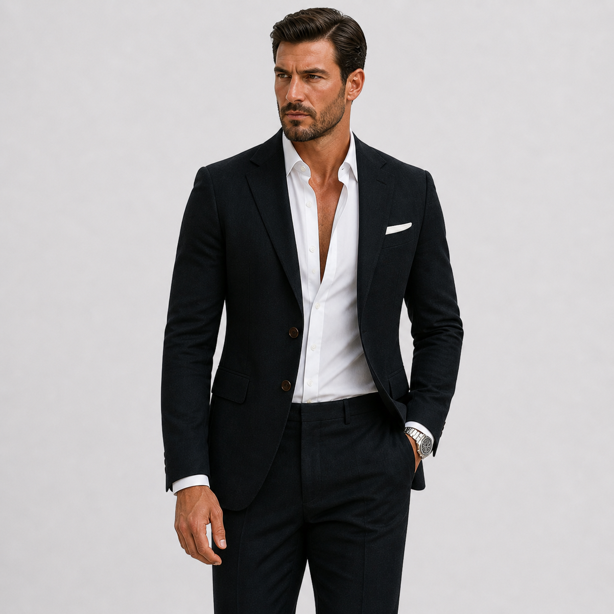 Herre Linnedjakkesæt Slim-Fit - Sommerlig Elegance - - Suits