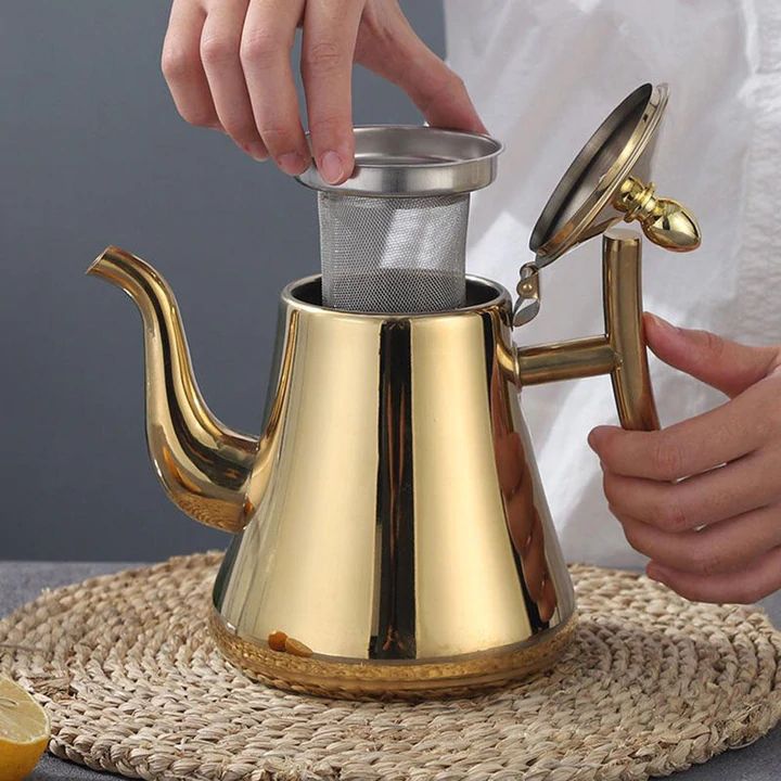 Induktions-Wasserkocher mit Filterfunktion - Gold & Silber
