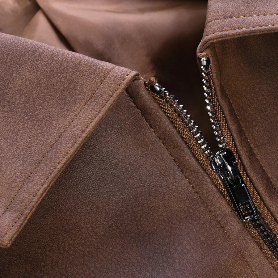 Herren Lederjacke Mit Elegantem Design