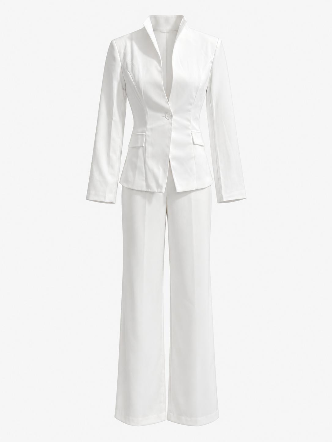 Damen 2-teiliges Hosenanzug-Set aus Polyester mit Blazer und Hose