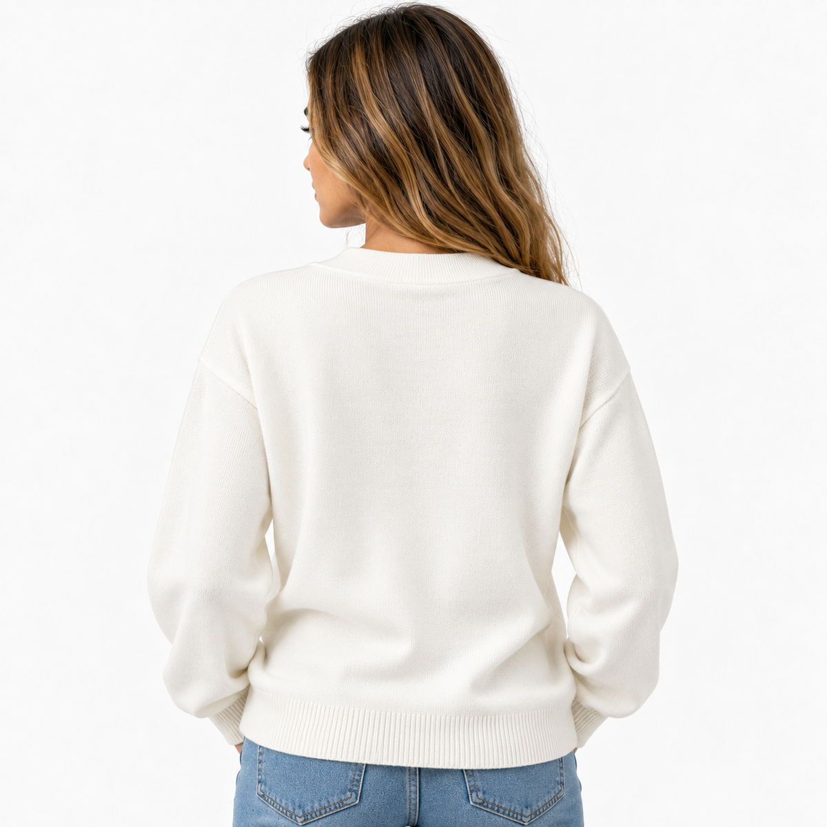 Damen Cardigan mit V-Ausschnitt und langen Ärmeln