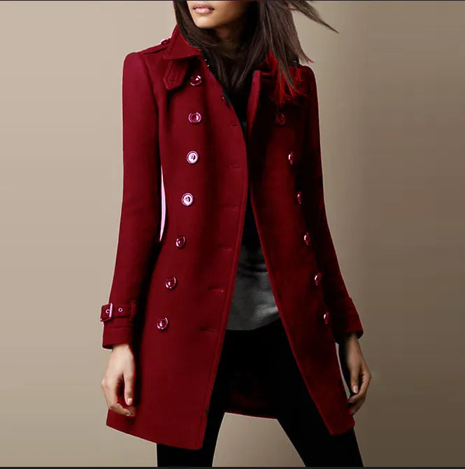 Damen Elegante Modejacke aus Hochwertiger Wolle