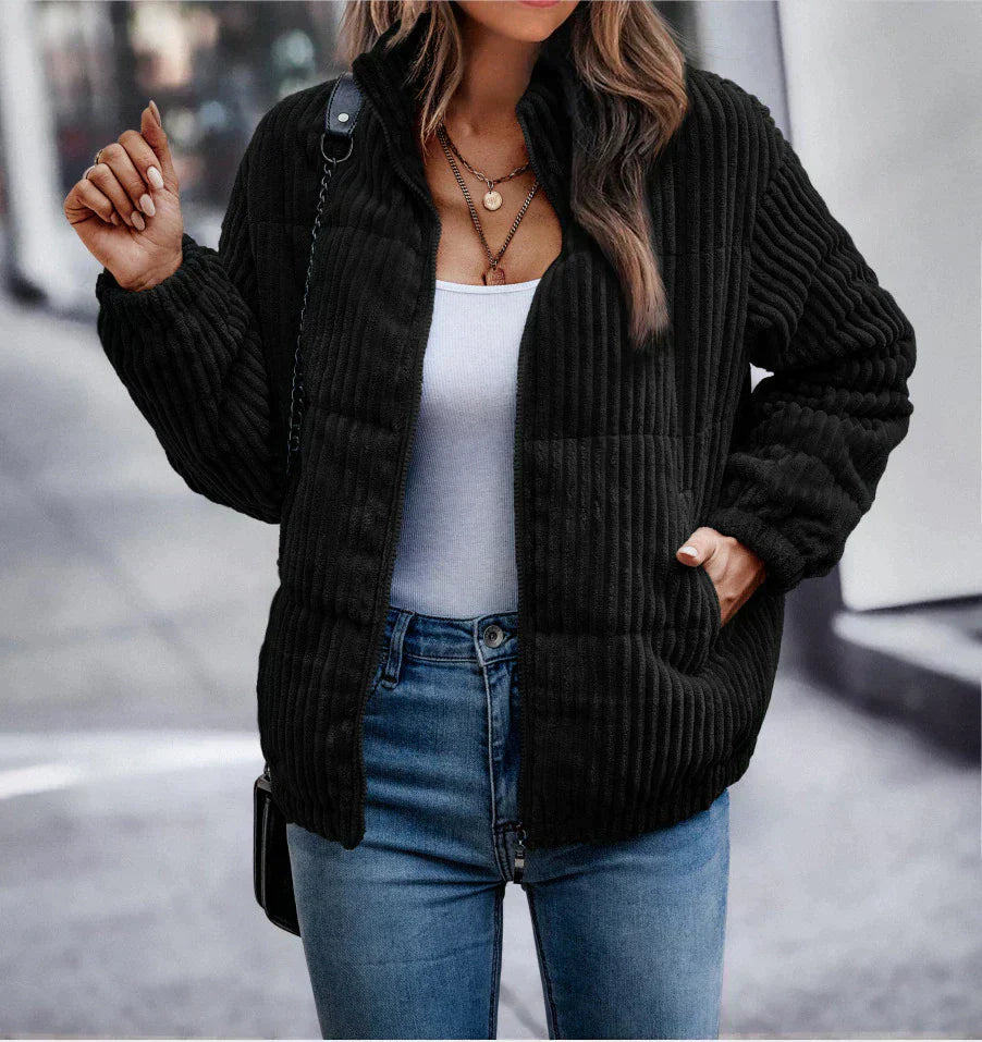 Damen Elegante Winter-Cord-Jacke 3