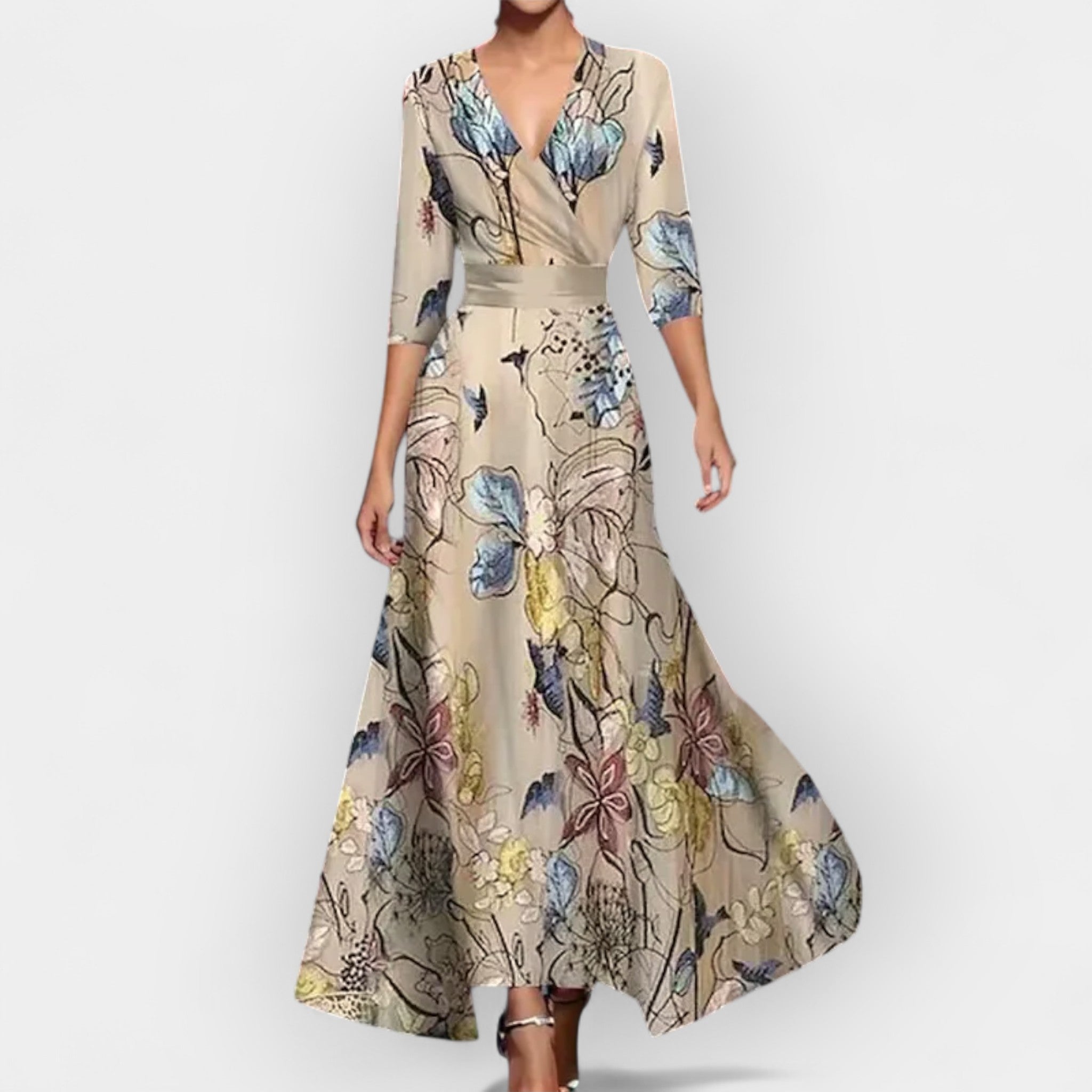 Damen Elegantes Maxikleid Sommer Floral