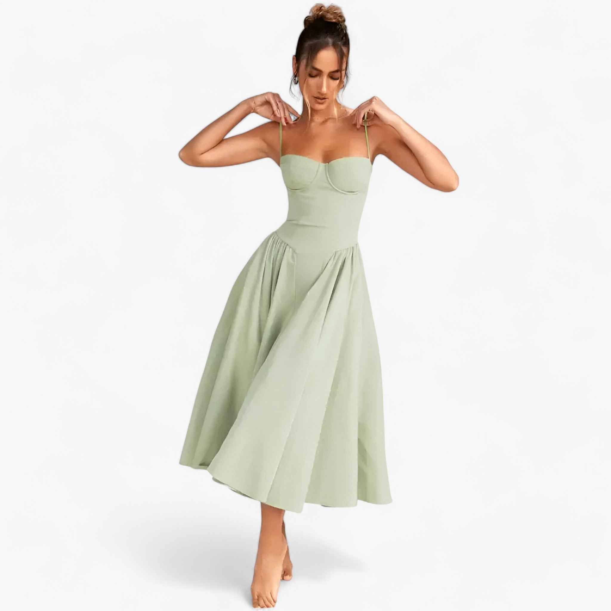 Damen Elegantes Midikleid für Hochzeitsgast 0