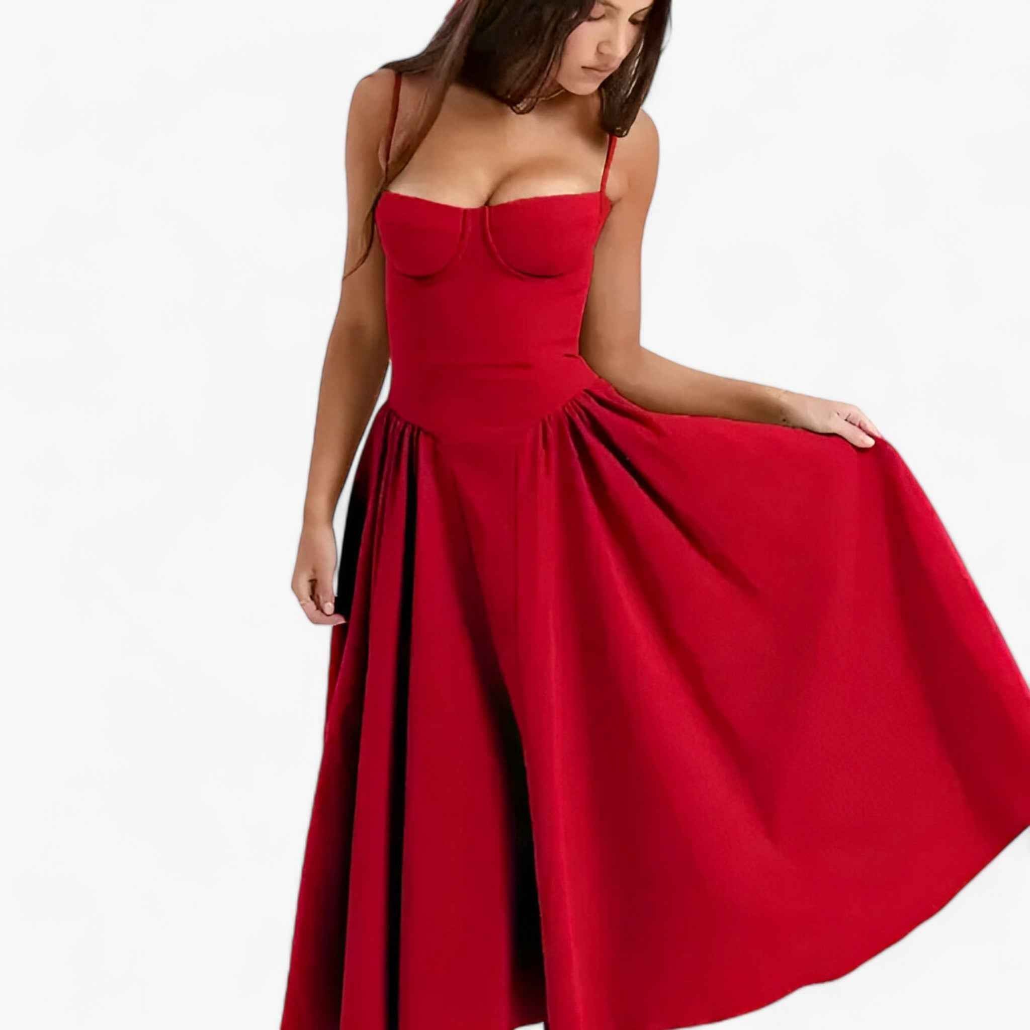 Damen Elegantes Midikleid für Hochzeitsgast 5