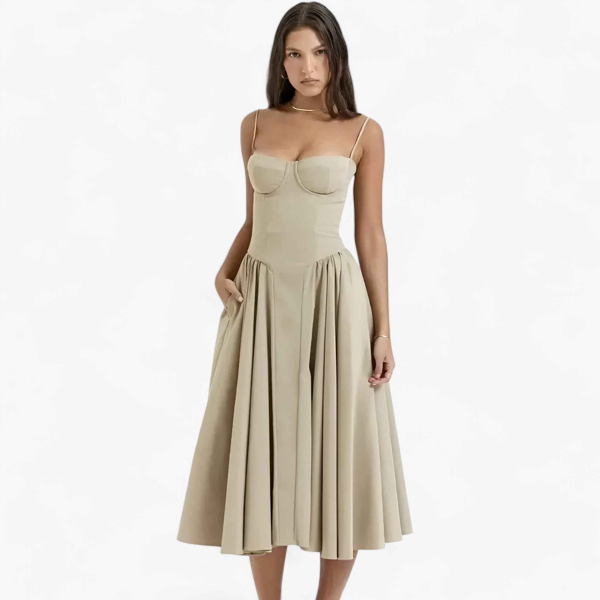 Damen Elegantes Midikleid für Hochzeitsgast 9