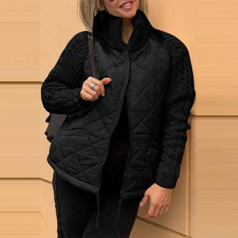 Damen Leichte Patchwork Daunenjacke 5