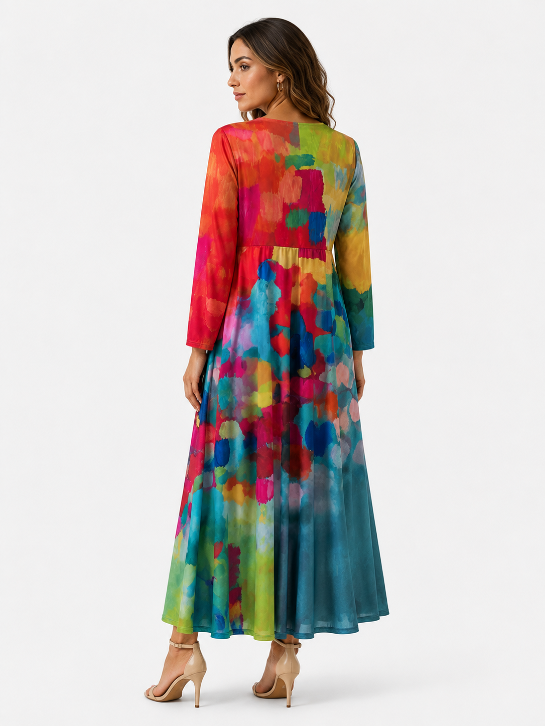 Vacker Nora - Barevné kimono s elegantním výstřihem do V pro styl a pohodlí