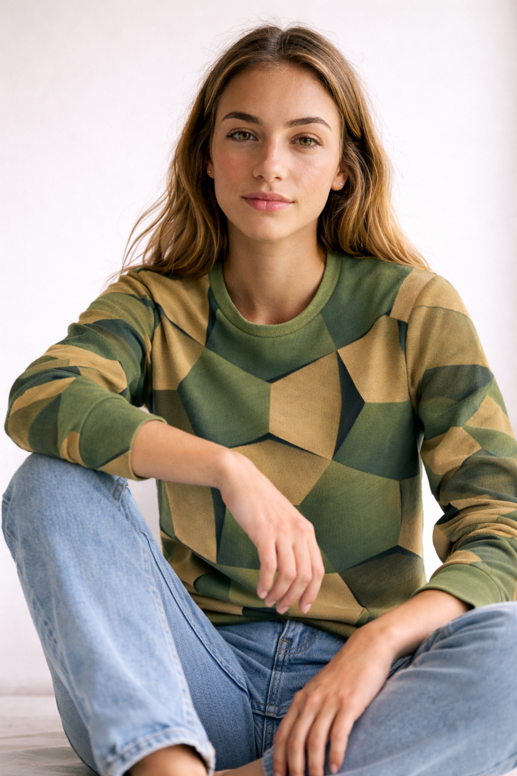 FELYSSIA – Damen Oberteil mit geometrischem Muster