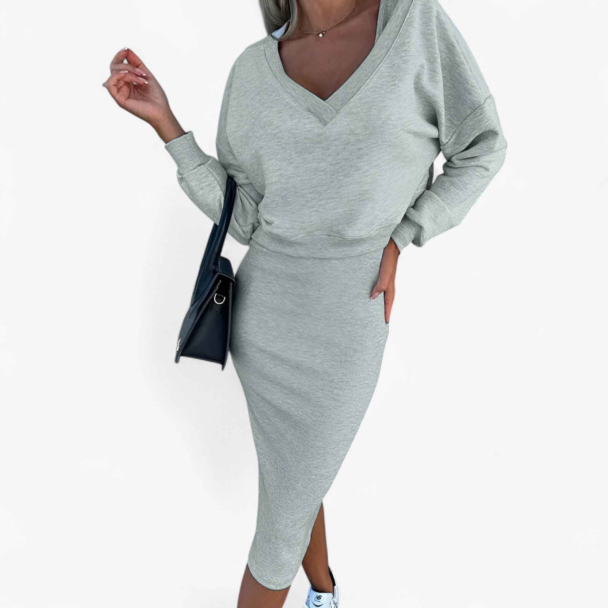 Lea | Damen Set aus Pullover und Kleid