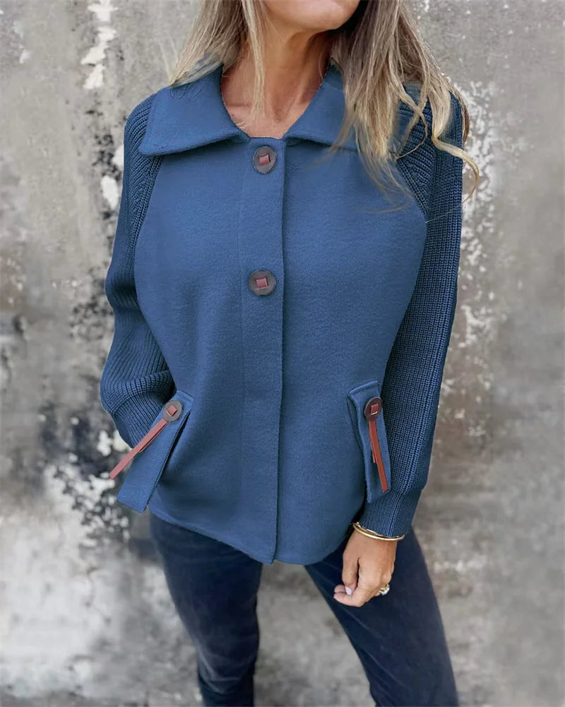 Damen Stehkragen Jacke für Herbst und Winter 1
