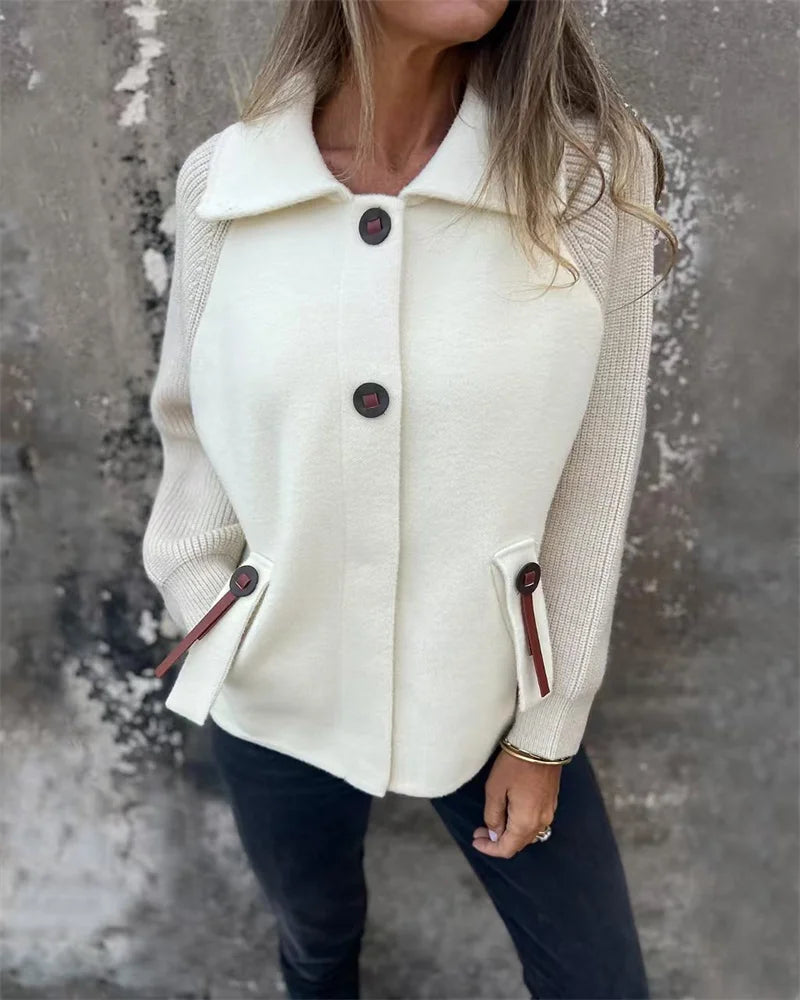 Damen Stehkragen Jacke für Herbst und Winter 2