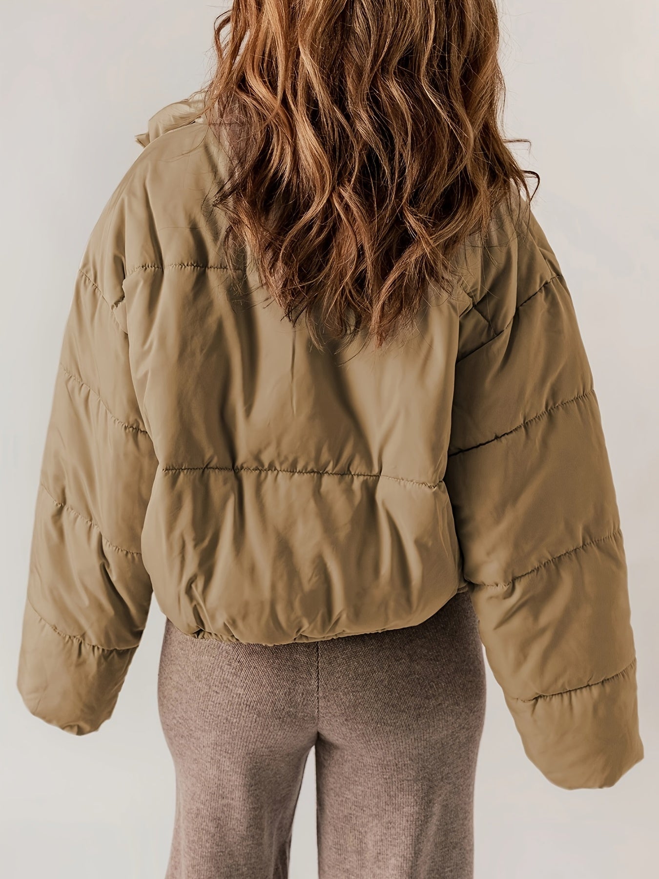 Damen Steppjacke Mit Reißverschluss Elegant 3