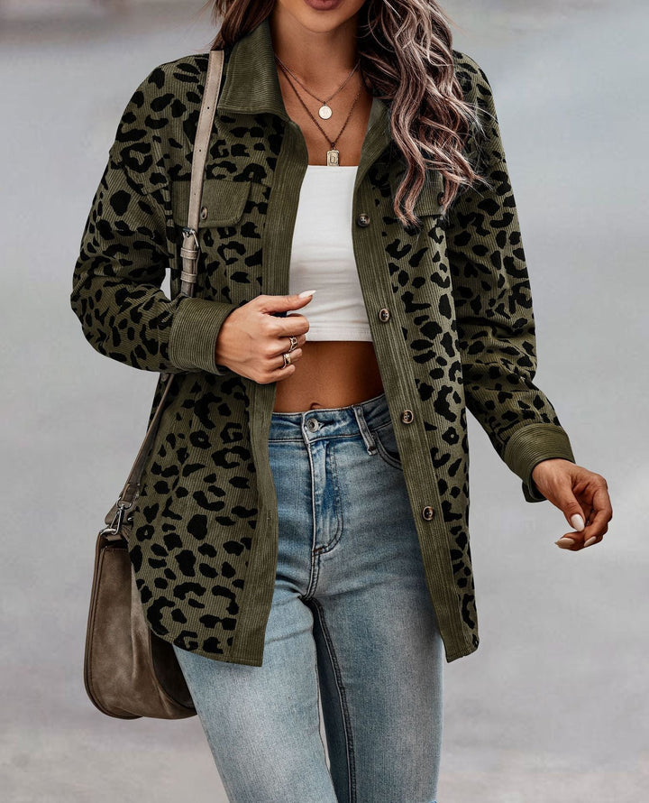 Damen Übergangsjacke im Leoprint 1